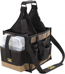 CLC - 23 Pocket Black & Brown Polyester Tool Bag - 11" Wide x 10" Deep x 19" High - Apex Tool & Supply