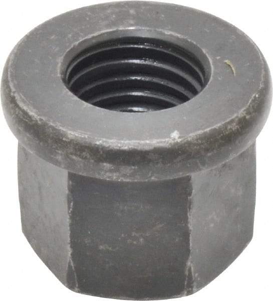 Gibraltar - M16, 31mm Flange Diam, 24mm High, 24mm Across Flats, Flange Nut - Grade 10 Steel, Black Phosphate Finish, 5" Flange Height, DIN 6331 - Apex Tool & Supply
