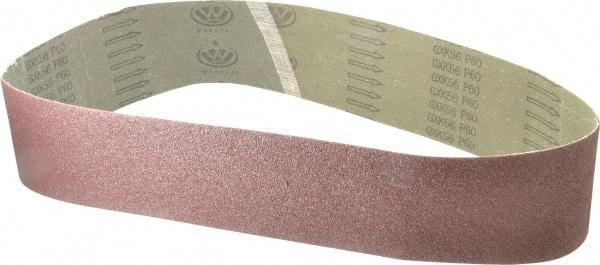 Tru-Maxx - 4" Wide x 48" OAL, 60 Grit, Aluminum Oxide Abrasive Belt - Aluminum Oxide, Medium, Coated - Apex Tool & Supply