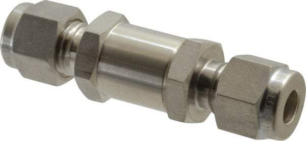Ham-Let - 1/4" Stainless Steel Check Valve - Inline, Comp x Comp, 3,000 WOG - Apex Tool & Supply