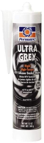 Permatex - 13 oz Gasket Maker - -65 to 650°F, Gray, Comes in Cartridge - Apex Tool & Supply