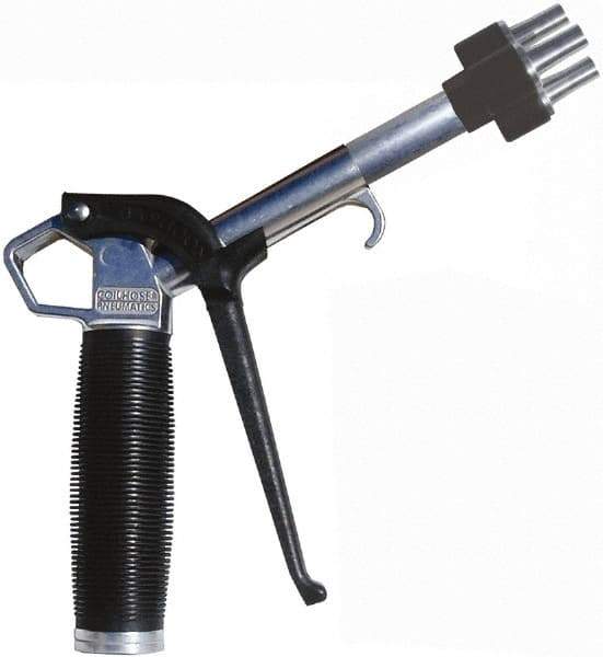 Coilhose Pneumatics - 150 Max psi High Flow Multi-Jet Nozzle Pistol Grip Blow Gun - 3/8 NPT, 2" Tube Length, Aluminum - Apex Tool & Supply