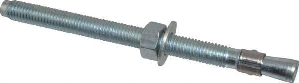 Red Head - 1/2 Inch Diameter, 1/2-13 Inch Thread, 7 Inch Overall Length, Grade 3, Wedge Expansion Concrete Anchor - Steel, Zinc Plated, 5-1/2 Inch Thread Length, Tie Wire Head, 1/2 Inch Drill - Apex Tool & Supply