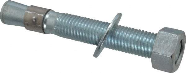 Red Head - 3/4 Inch Diameter, 3/4-10 Inch Thread, 5-1/2 Inch Overall Length, Grade 3, Wedge Expansion Concrete Anchor - Steel, Zinc Plated, 3-5/8 Inch Thread Length, Tie Wire Head, 3/4 Inch Drill - Apex Tool & Supply