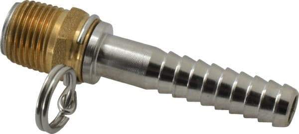 SuperKlean - 1/2 NPT x 1/2" Hose Barb, Swivel Hose Adapter - Brass & Stainless Steel - Apex Tool & Supply