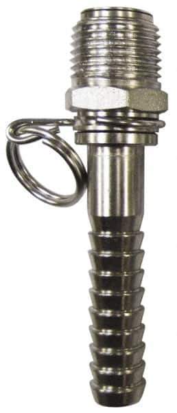 SuperKlean - NPT x 1/2" Hose Barb, Swivel Hose Adapter - Stainless Steel - Apex Tool & Supply