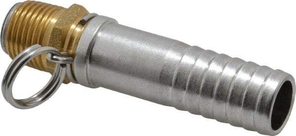 SuperKlean - 1/2 NPT x 3/4" Hose Barb, Swivel Hose Adapter - Brass & Stainless Steel - Apex Tool & Supply