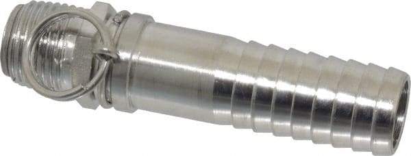 SuperKlean - NPT x 3/4" Hose Barb, Swivel Hose Adapter - Stainless Steel - Apex Tool & Supply