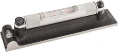 Starrett - 6" Long, 0.0050 & 0.0500" Graduation Sensitivity per 10", 2 Vials, Machinists' Level - Cast Iron, 1-3/32" Wide - Apex Tool & Supply