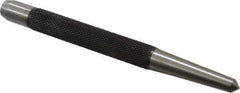 Starrett - 1/4" Center Punch - 5" OAL, Steel - Apex Tool & Supply
