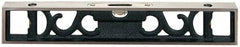 Starrett - 12" Long, 0.08" Graduation Sensitivity per 10", 3 Vials, Bench Level - Cast Iron - Apex Tool & Supply