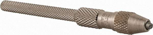 Starrett - 4" Long, 1mm Capacity, Precision Twist with Spring Spiral Pin Vise - 4" Long - Apex Tool & Supply