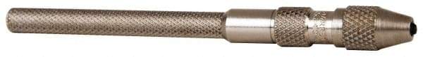 Starrett - 3-3/4" Long, 1.4mm Capacity, Double-End Spring-Action Pin Vise - 3-3/4" Long, 0.01" Min Capacity - Apex Tool & Supply
