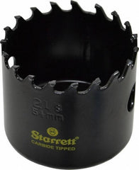 Starrett - 2-1/8" Diam, 1-5/8" Cutting Depth, Hole Saw - Carbide-Tipped Saw, Toothed Edge - Apex Tool & Supply