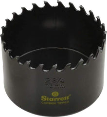 Starrett - 2-3/4" Diam, 1-5/8" Cutting Depth, Hole Saw - Carbide-Tipped Saw, Toothed Edge - Apex Tool & Supply