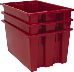 Quantum Storage - 100 Lb Load Capacity Red Polyethylene Tote Container - Stacking, Nesting, 23-1/2" Long x 15-1/2" Wide x 12" High - Apex Tool & Supply