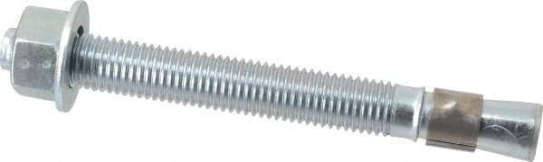 Red Head - 3/4 Inch Diameter, 3/4-10 Inch Thread, 7 Inch Overall Length, Grade 3, Wedge Expansion Concrete Anchor - Steel, Zinc Plated, 5-1/8 Inch Thread Length, Tie Wire Head, 3/4 Inch Drill - Apex Tool & Supply