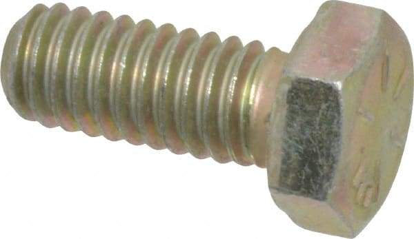 Value Collection - 5/16-18 UNC, 3/4" Length Under Head Hex Head Cap Screw - Fully Threaded, Grade 8 Steel, Zinc-Plated Finish, 1/2" Hex - Apex Tool & Supply