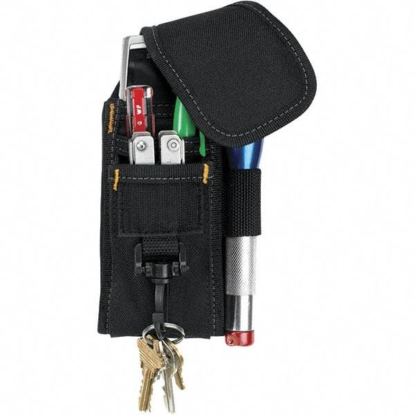 CLC - Cell Phone Holster with 5 Pockets - Ballistic Polyester, Black, 4" Wide x 7" High x 2" Deep - Apex Tool & Supply