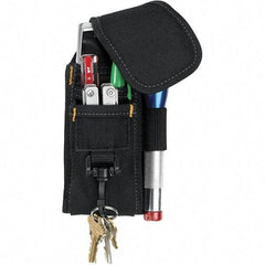 CLC - Cell Phone Holster with 5 Pockets - Ballistic Polyester, Black, 4" Wide x 7" High x 2" Deep - Apex Tool & Supply