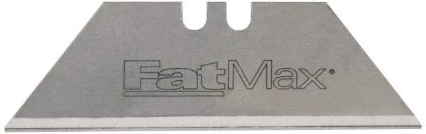 Stanley - 50 Piece Steel Utility Knife Blade - 2-7/16" OAL, 0.024" Blade Thickness - Apex Tool & Supply