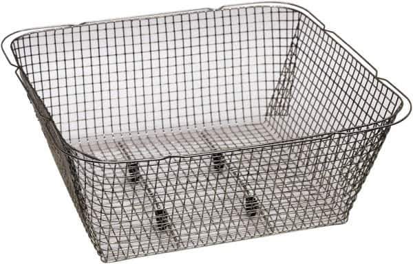 Graymills - 316 Stainless Steel Parts Washer Basket - 6" High x 13" Wide x 10" Long, Use with Ultrasonic Cleaners - Apex Tool & Supply