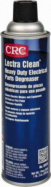 CRC - 19 Ounce Aerosol Electrical Grade Cleaner/Degreaser - 37,500 Volt Dielectric Strength, Nonflammable, Food Grade - Apex Tool & Supply