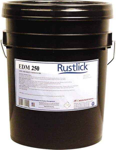 Rustlick - Rustlick EDM-250, 5 Gal Pail EDM/Dielectric Fluid - Straight Oil, For Electric Discharge Machining - Apex Tool & Supply
