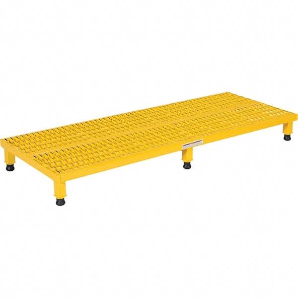 Vestil - 5" High x 24" Wide x 60" Deep, Yellow Step Stand - Steel, 500 Lb Capacity - Apex Tool & Supply