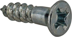 Value Collection - #5, 1/2" OAL, Phillips Drive, Flat Head Wood Screw - Zinc Plated Steel, Grade 2 - Apex Tool & Supply