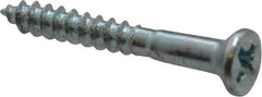 Value Collection - #5, 1" OAL, Phillips Drive, Flat Head Wood Screw - Zinc Plated Steel, Grade 2 - Apex Tool & Supply