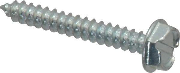 Value Collection - #6 Hex Washer Head Slotted Sheet Metal Screw - Steel, 1" Length Under Head, Grade 2 - Apex Tool & Supply