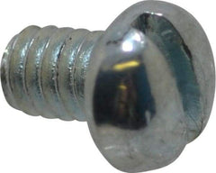 Value Collection - #5-40 UNC, 3/16" Length Under Head Slotted Drive Machine Screw - Round Head, Grade J82 Steel, Zinc-Plated Finish, Without Washer - Apex Tool & Supply