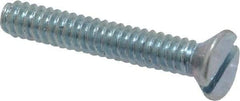 Value Collection - #6-32 UNC, 7/8" OAL Slotted Drive Machine Screw - Flat Head, Grade 2 Steel, Zinc-Plated Finish, Without Washer - Apex Tool & Supply