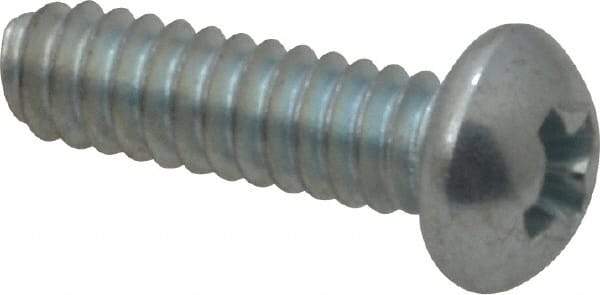 Value Collection - #4-40 UNC, 3/8" Length Under Head Phillips Drive Machine Screw - Round Head, Grade 2 Steel, Zinc-Plated Finish, Without Washer - Apex Tool & Supply