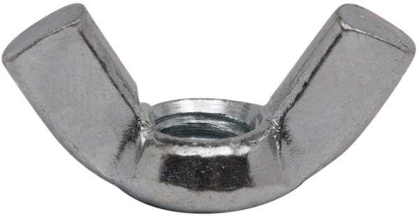 Value Collection - 5/16-18 UNC, Zinc Plated, Steel Standard Wing Nut - 1-1/4" Wing Span, 0.66" Wing Span - Apex Tool & Supply