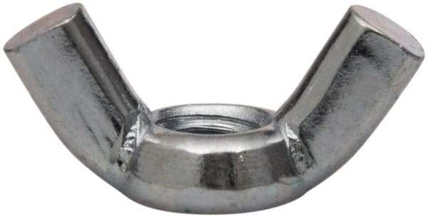 Value Collection - 3/8-16 UNC, Zinc Plated, Steel Standard Wing Nut - 1.44" Wing Span, 0.79" Wing Span - Apex Tool & Supply