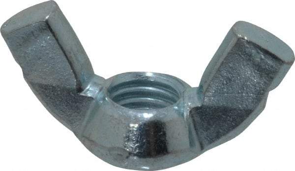 Value Collection - 1/2-13 UNC, Zinc Plated, Steel Standard Wing Nut - 1.94" Wing Span, 1" Wing Span - Apex Tool & Supply