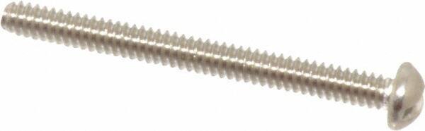 Value Collection - #4-40 UNC, 1-1/4" Length Under Head Slotted Drive Machine Screw - Round Head, Grade 18-8 Stainless Steel, Uncoated, Without Washer - Apex Tool & Supply