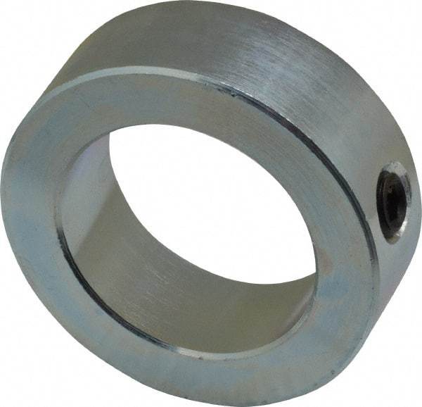 Climax Metal Products - 1-1/2" Bore, Steel, Set Screw Shaft Collar - 2-1/4" Outside Diam, 3/4" Wide - Apex Tool & Supply
