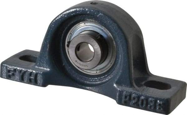 Value Collection - 4-7/8" OALBall Bearing Pillow Block - Cast Iron - Apex Tool & Supply