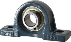 Value Collection - 6-3/16" OALBall Bearing Pillow Block - Cast Iron - Apex Tool & Supply