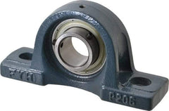 Value Collection - 6-3/16" OALBall Bearing Pillow Block - Cast Iron - Apex Tool & Supply