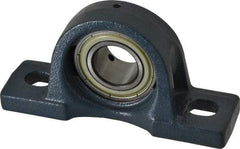 Value Collection - 6-3/16" OALBall Bearing Pillow Block - Cast Iron - Apex Tool & Supply