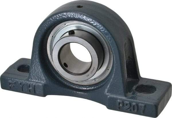 Value Collection - 6-3/4" OALBall Bearing Pillow Block - Cast Iron - Apex Tool & Supply