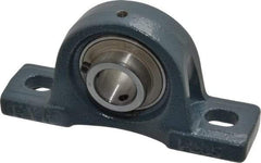 Value Collection - 5-1/2" OALBall Bearing Pillow Block - Cast Iron - Apex Tool & Supply
