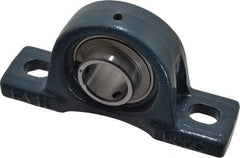 Value Collection - 5-1/2" OALBall Bearing Pillow Block - Cast Iron - Apex Tool & Supply