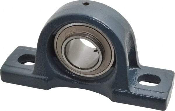 Value Collection - 6-3/16" OALBall Bearing Pillow Block - Cast Iron - Apex Tool & Supply