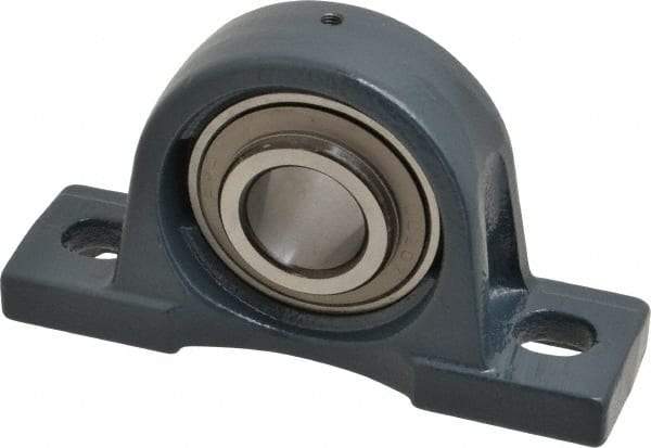 Value Collection - 6-3/4" OALBall Bearing Pillow Block - Cast Iron - Apex Tool & Supply
