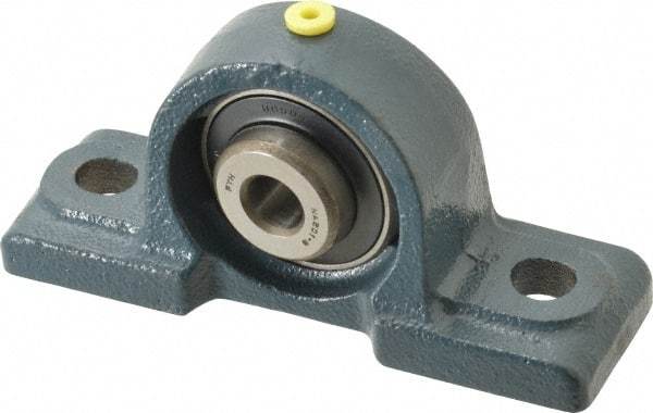Value Collection - 4-7/8" OALBall Bearing Pillow Block - Cast Iron - Apex Tool & Supply